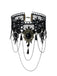 Gothic 3D Rose & Embroidered Lace Choker Necklace