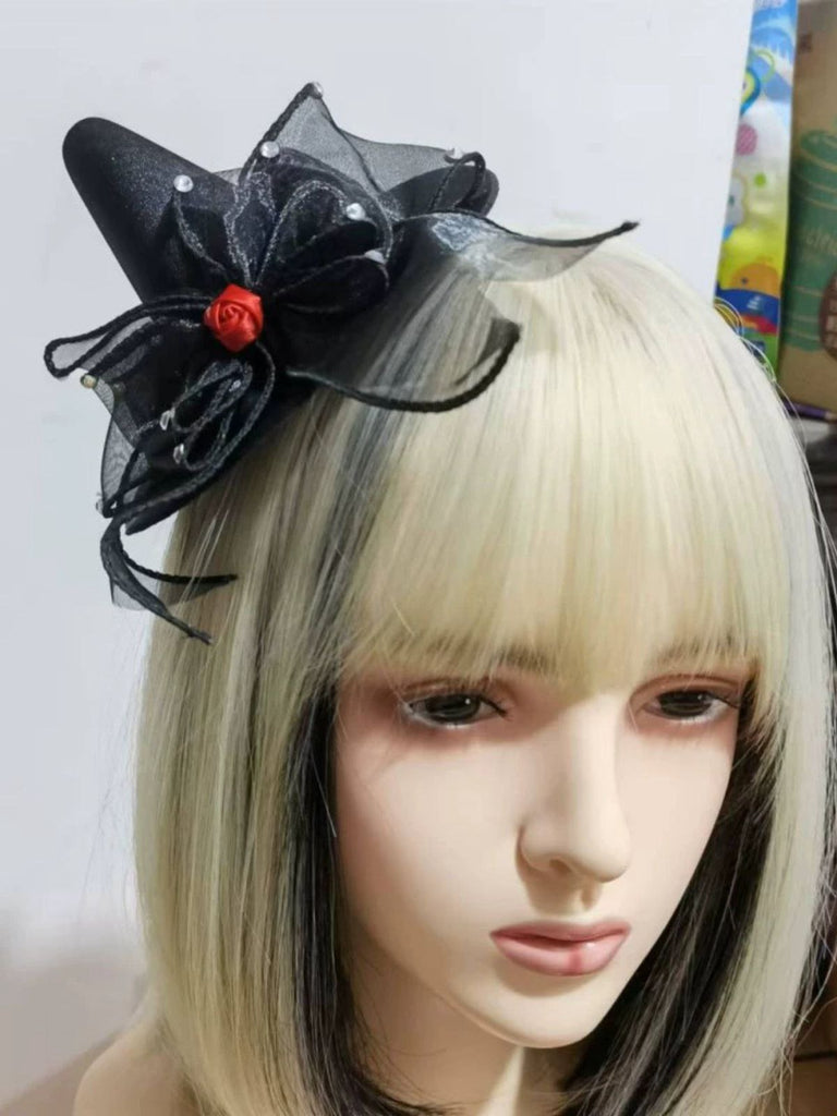 Halloween Bow Pointed Hat Hair Clip