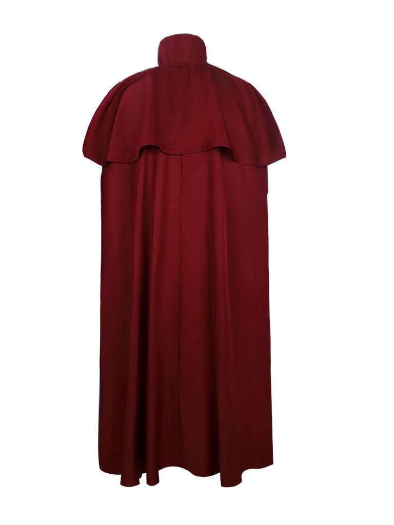 1930s Solid Halloween Gothic Medieval Death Cloak