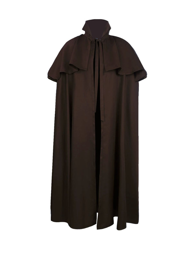 1930s Solid Halloween Gothic Medieval Death Cloak