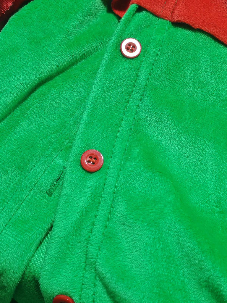 1950s Christmas Pom Pom Hooded Cape