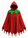 1950s Christmas Pom Pom Hooded Cape