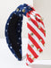 Patriotic Rhinestone Star Stripe Hair Clip