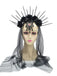 Black Gothic Rose Veil Headpiece with Spikes
