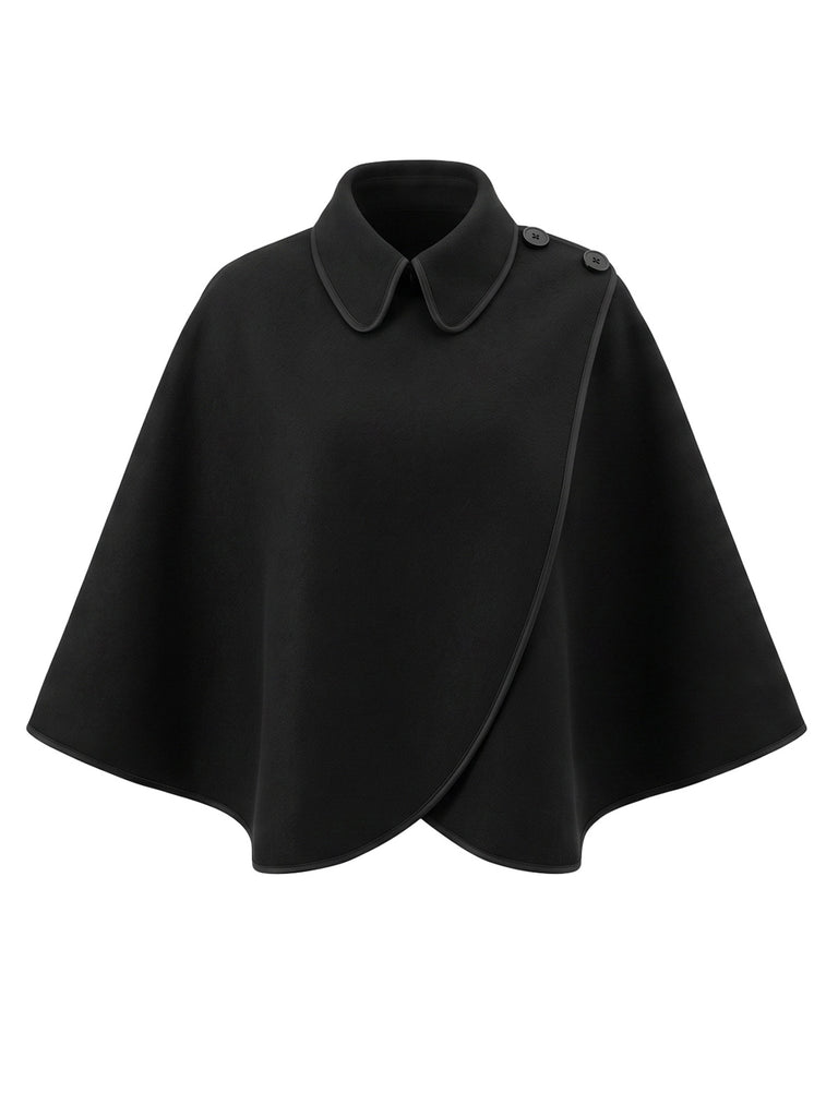 Relaxed Fit Draped Cape Wrap Shawl 5