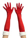 Velvet Feather Trim Over Elbow Gloves 7