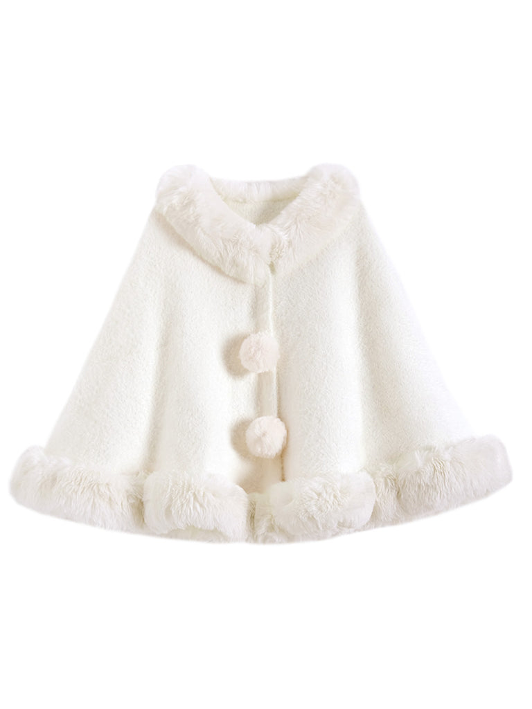 Faux Fur Collar Capelet Wrap Shawl 1