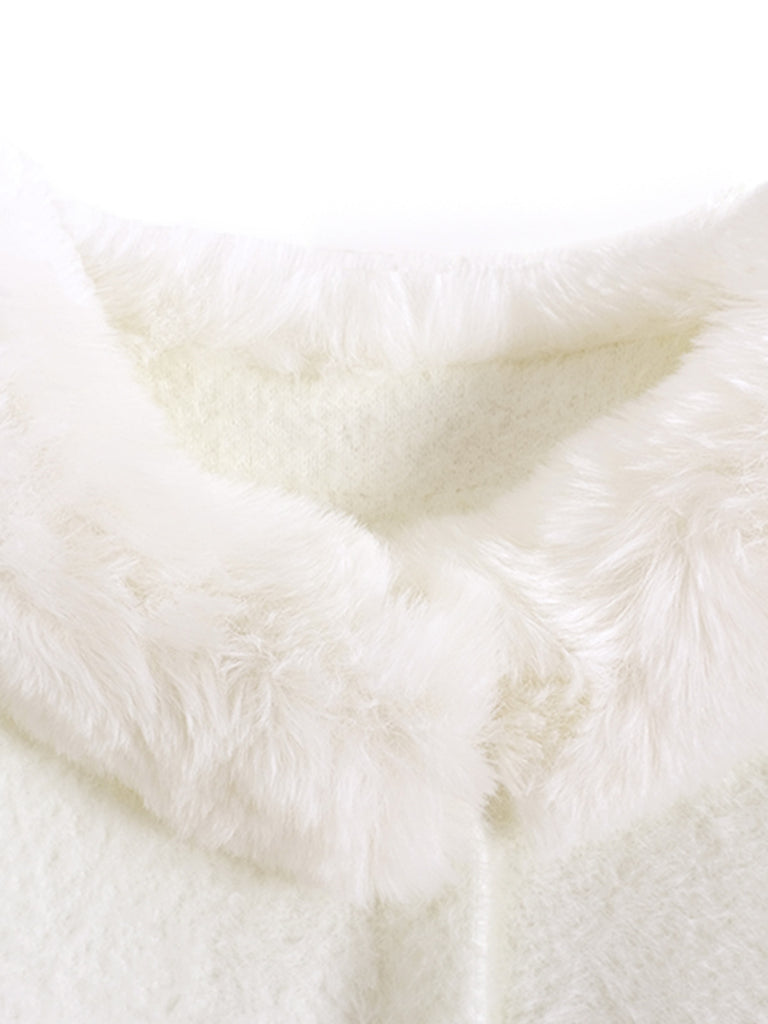Faux Fur Collar Capelet Wrap Shawl 6