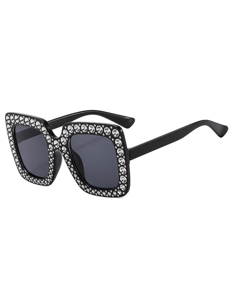 Retro Party Rhinestone Sqaure Sunglasses