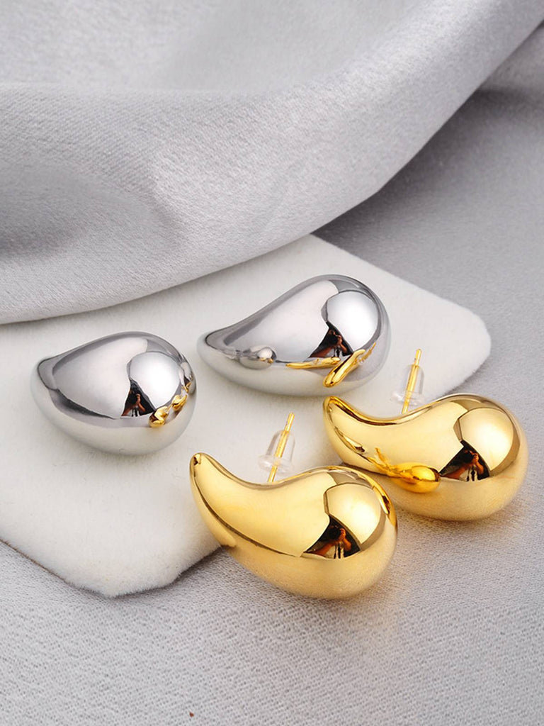 Vintage Glossy Teardrop-Shaped Earrings