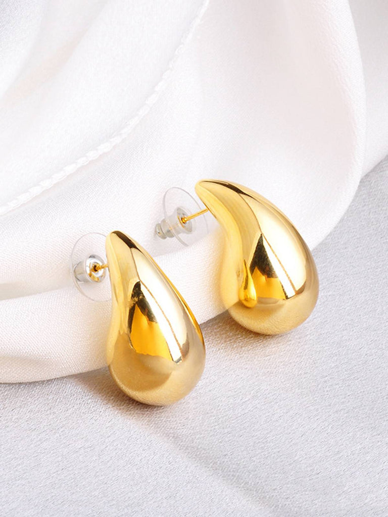 Vintage Glossy Teardrop-Shaped Earrings