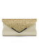 Retro Sequined Leather Evening Clutch