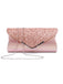 Retro Sequined Leather Evening Clutch