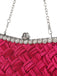 Satin Woven Diamond Evening Bag