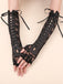 Halloween Punk Party Lace-Up Half Finger Gloves