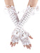 Halloween Punk Party Lace-Up Half Finger Gloves