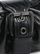 Vintage PU Leather Magnetic Closure Zipper Underarm Bag