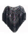 1920s Crew Neck Sequined Tassel Cape