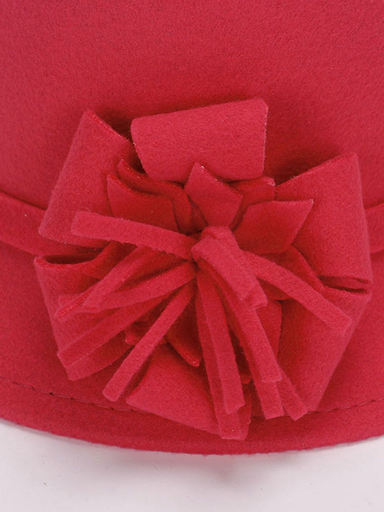 Solid Imitation Wool Knot Cloche Hat