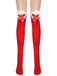 Red Christmas Furry Thigh High Socks