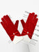 Red Vintage Velvet Pearl Gloves