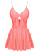 Pink 1940s Bow Strap One-piece Swimsuit