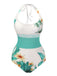 1950s Coconut Tree & Beach Patchwork Swimsuit