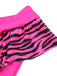 Pink 1950s Strap Zebra Print Bikini Set