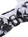 Black 1940s Hepburn Silhouette Floral Bikini Set