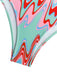 1970s Psychedelic Chevron Deep V-Neck Swimsuit
