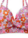 2PCS Multicolor 1950s Cartoon Floral Bikini Set & Cover-Up