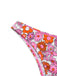 2PCS Multicolor 1950s Cartoon Floral Bikini Set & Cover-Up