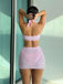 Pink 1960s 3D Roses Halter Bikini Set & Cover-Up