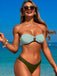 1960s Contrast Bandeau Swimsuit & Pants Cover-Up