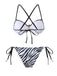 Black & White 1950s Zebra Stripes Starfish Bikini Set