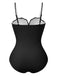 1950s Seashell Pearl Straps One-Piece Swimsuit