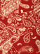 Red 1970s Paisley Hollow Spaghetti Straps Swimsuit