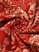 Red 1970s Paisley Hollow Spaghetti Straps Swimsuit