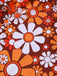 Brown 1960s Bohemian Psychedelic Floral One-Piece Swimsuit