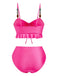 1950s Textured Fabric Colored Stones Bikini Set