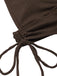 1930s Textured Fabric Solid Halter Lace-Up Swimsuit
