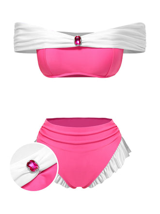 [Pre-Sale] Peach Pink 1970s Jewelry Princess Bikini Set