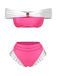 Peach Pink 1970s Jewelry Princess Bikini Set