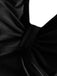 1950s Solid V-Neck Ruched Halter One-Piece Swimsuit