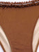 Brown 1950s Shiny Rhinestones Headed Ruffle Bikini Set