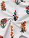 White 1960s 3D-Flower Spaghetti Straps One-Piece Swimsuit