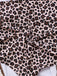 Brown 1940s Leopard Hollow Drawstring Swimsuit