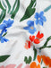Multicolor 1960s Painted Floral Bandeau One-Piece Swimsuit