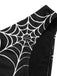 Black 1980s Gothic Spider Web Rivets Bikini Set