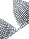 Gray & White 1940s Gingham Plaid Bow Halter Swimsuit